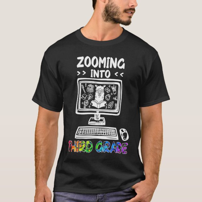 Camiseta Zooming Into 3rd Grade Back to School 2020 Cute Ll (Frente)