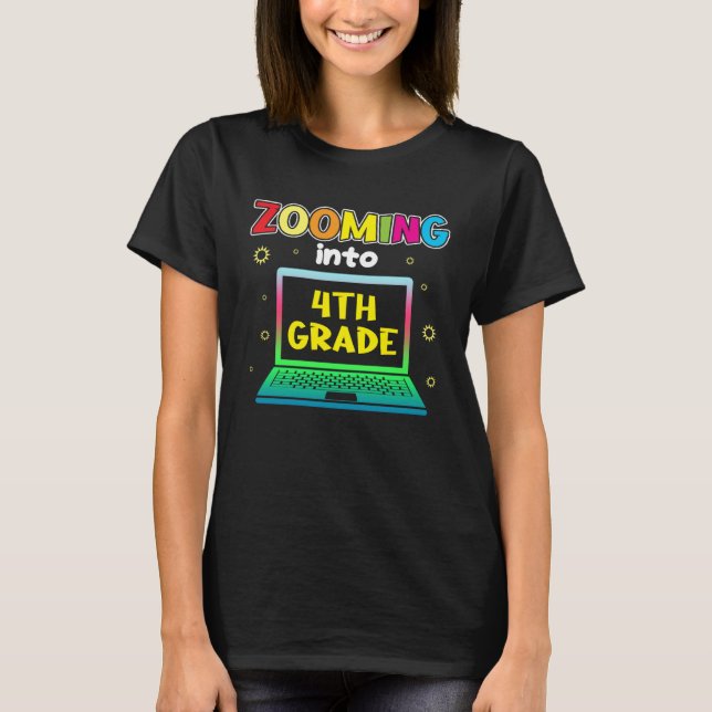 Camiseta Zooming Into 4th Grade (Frente)