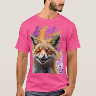 Camiseta Zorro tierno entre flores