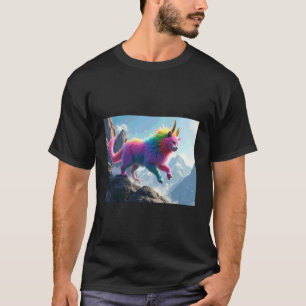 Camiseta Zouwu, gato mítico de capa de arco-íris do mito ch