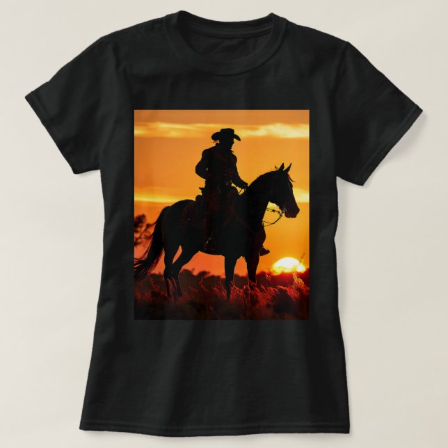 Camiseta ZOYNK Cowboy Sunset 0023384 (Frente do Design)