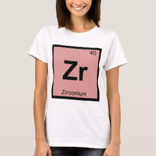 Camiseta Zr - Química do Zircônio Símbolo da Tabela Periódi