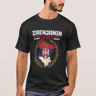 Camiseta Zrenjanin Sérvia Viagem Bandeira Sérvia Mapa Srbij