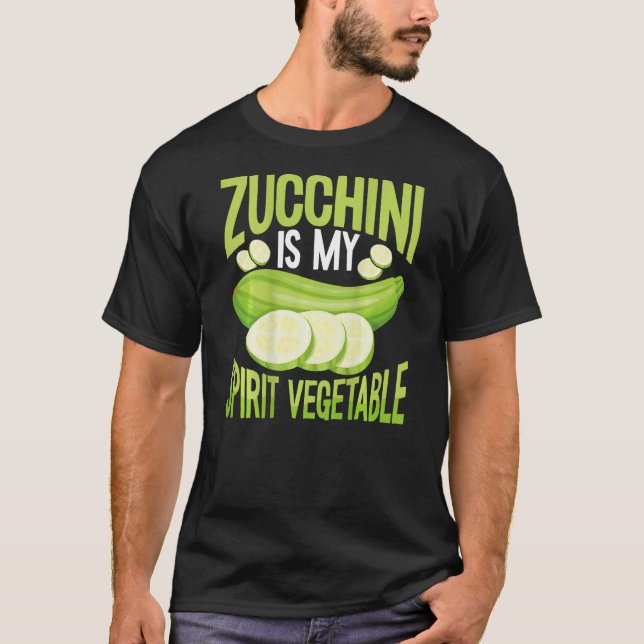 Camiseta Zucchini é minha vegetação vegetariana espiritual (Frente)