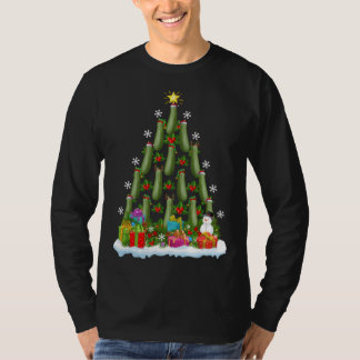 Camiseta Zucchini Xmas Tree Lighting Papais noeis Zucchini