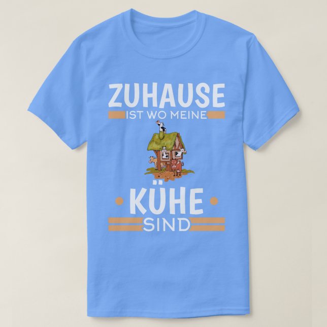 Camiseta Zuhause Ist Wo Meine Khe Sind Lustiges Landwirt Ku (Frente do Design)