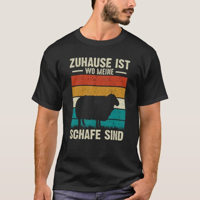 Camiseta Zuhause Ist Wo Meine Schafe Sind (Frente)