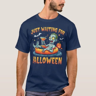 Camiseta Zumbi Apenas Esperando Pelo Halloween