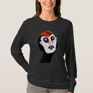 Camiseta Zumbi assustador do cérebro