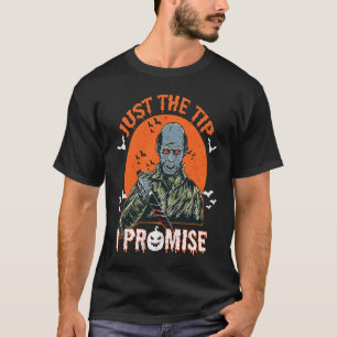 Camiseta Zumbi Assustador Sinistro Só a Ponta Eu Prometo Di