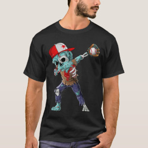 Camiseta Zumbi Dabbing no Halloween do Basebol
