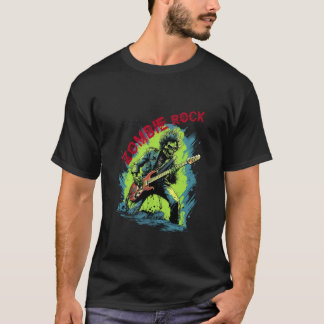 Camiseta Zumbi de Rock Zumbi Tocando Slayer de Guitarra Elé