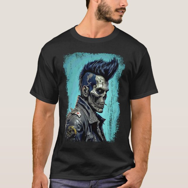 Camiseta Zumbi de Rock'n'Roll Apocalíptico (Frente)
