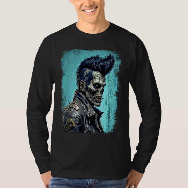 Camiseta Zumbi de Rock'n'Roll Apocalíptico (Frente)
