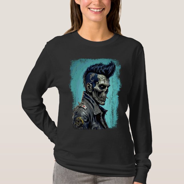 Camiseta Zumbi de Rock'n'Roll Apocalíptico (Frente)