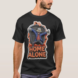 Camiseta Zumbi do Halloween ressuscitando sozinho em casa