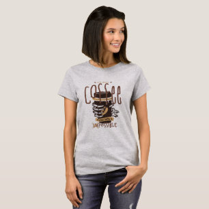Camiseta Zumbi Engraçado Com Café Suficiente