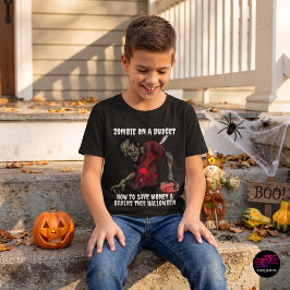 Camiseta Zumbi Engraçado com Orçamento Limitado no Hallowee