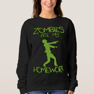 Camiseta Zumbis comeram meu dever de casa   Dia das Bruxas 