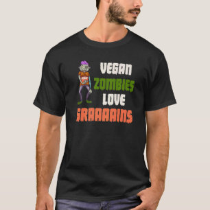 Camiseta Zumbis Veganos Amam Grãos Zumbi Halloween Vegeta