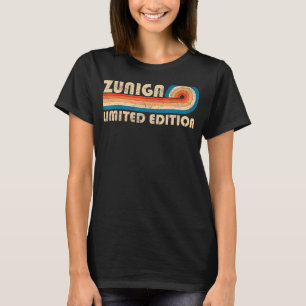 Camiseta ZUNIGA Surname Retro Vintage 80s 90s Aniversário R