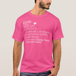 Camiseta Zuri Nome Zuri Definição Zuri Nome fêmea Zuri Me