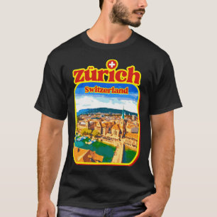 Camiseta Zurich Old Town Zurich Lago Ch Swiss Uetliberg Zur