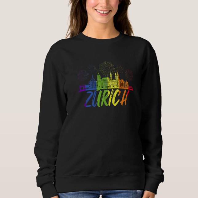 Camiseta Zurich Pride Skyline Pride Parade Zurich (Frente)