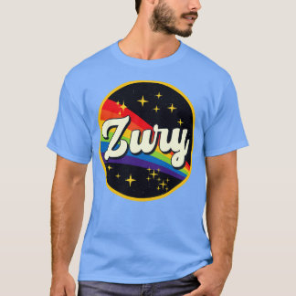 Camiseta Zury Rainbow No Estilo De Vintage Espacial