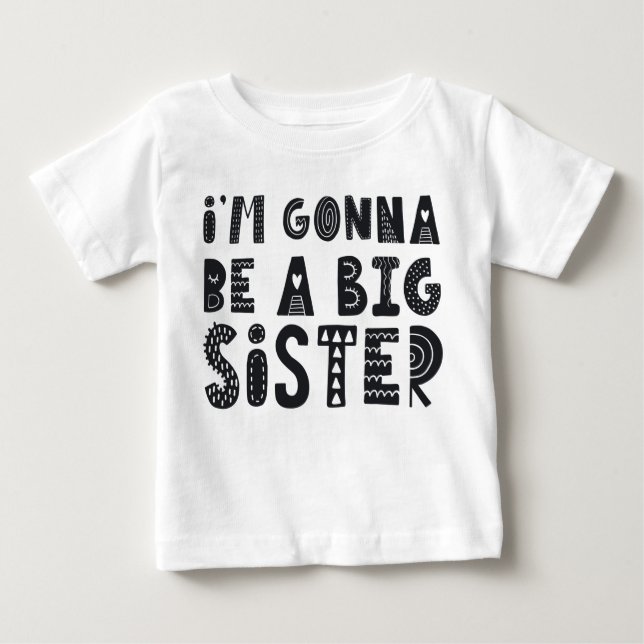 Camiseta Zwanger: I'm gonna be a big sister (Frente)
