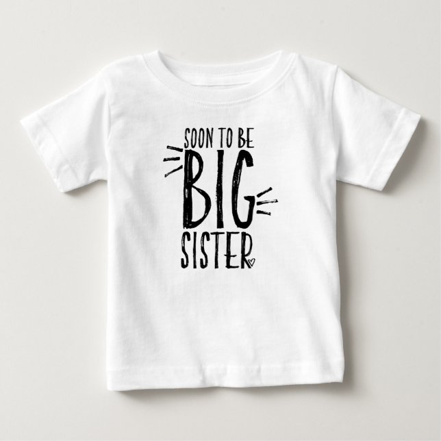 Camiseta Zwanger: Soon to be BIG sister (Frente)