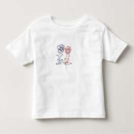 Camiseta Zwei Blumen mit Herz