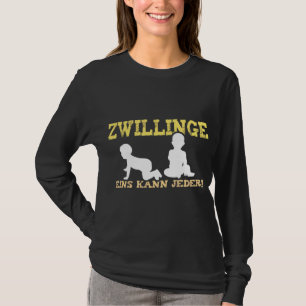 Camiseta Zwillinge Eins Kann Jeder Papa Baby Mãe