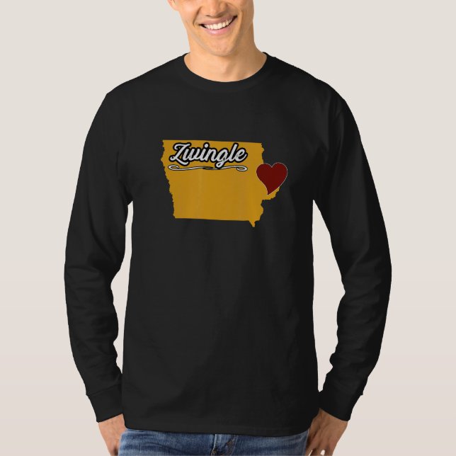 Camiseta ZWINGLE IOWA IA USA  Cute Souvenir Merch  US City  (Frente)