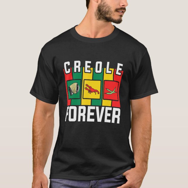 Camiseta Zydeco Creole Forever Fã da Música e Fest do Zydec (Frente)