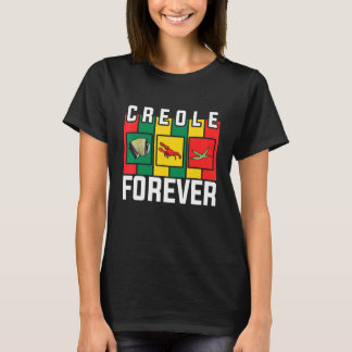 Camiseta Zydeco Crioulo Para Sempre Fã da Música Zydeco e F
