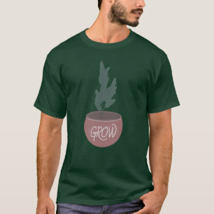 Camiseta ZZ Vegetais Botânicos Vegetais Potes Verde