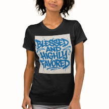Camisetas Abençoado e Altamente Favorecido DBB7
