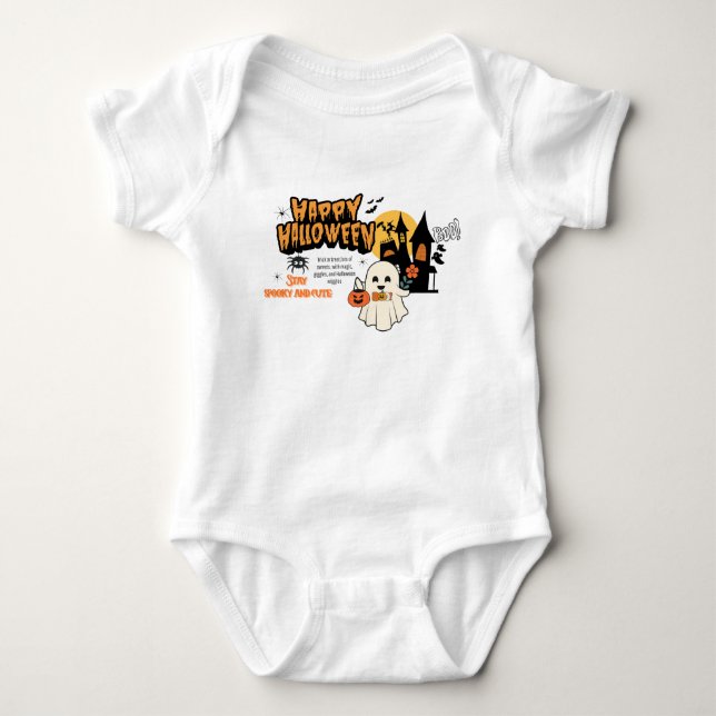 Camisetas Adoráveis de Halloween para Crianças–Des (Frente)