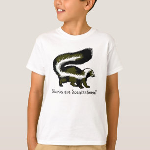 Camisetas Adoráveis Do Skunk Para Crianças - Cal