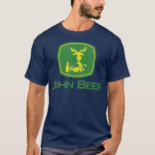 Camisetas Afastadas Trator Engraçado John Beer De