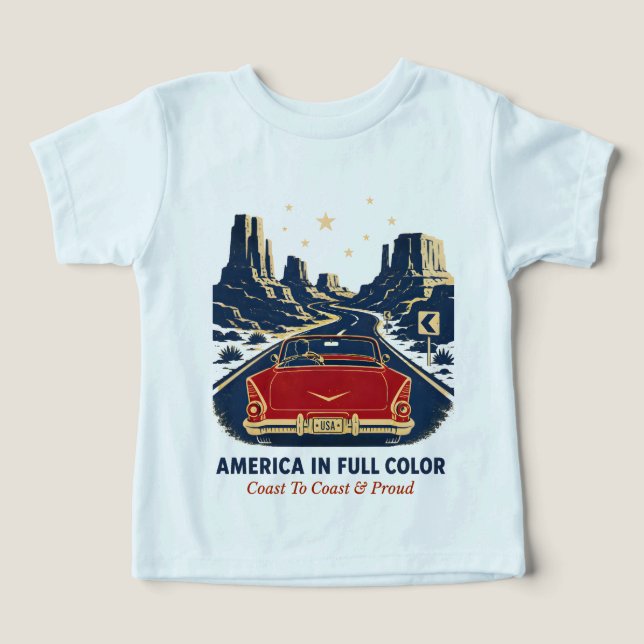 Camisetas America em Cores Vibrantes (Design frontal)
