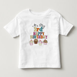 Camisetas aniversário de 3 anos e presentes de Cup