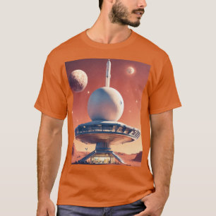 Camisetas Base da Lua Retro-Futurística - Eterno 1