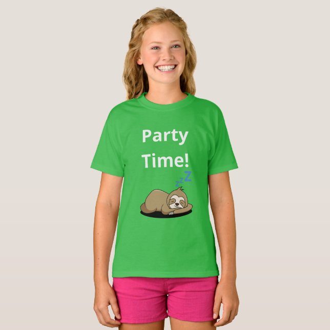 Camisetas Básicas das Meninas de Festa (Frente Completa)