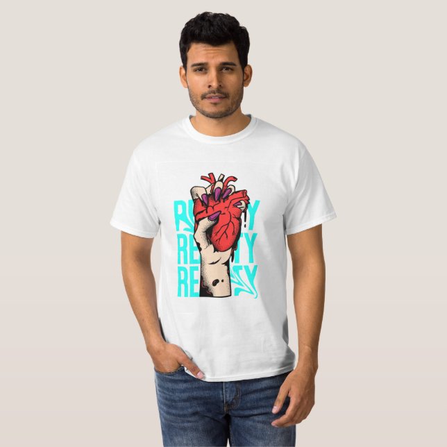 Camisetas Brancas Manga Longa com Design 3D de Cor (Frente Completa)