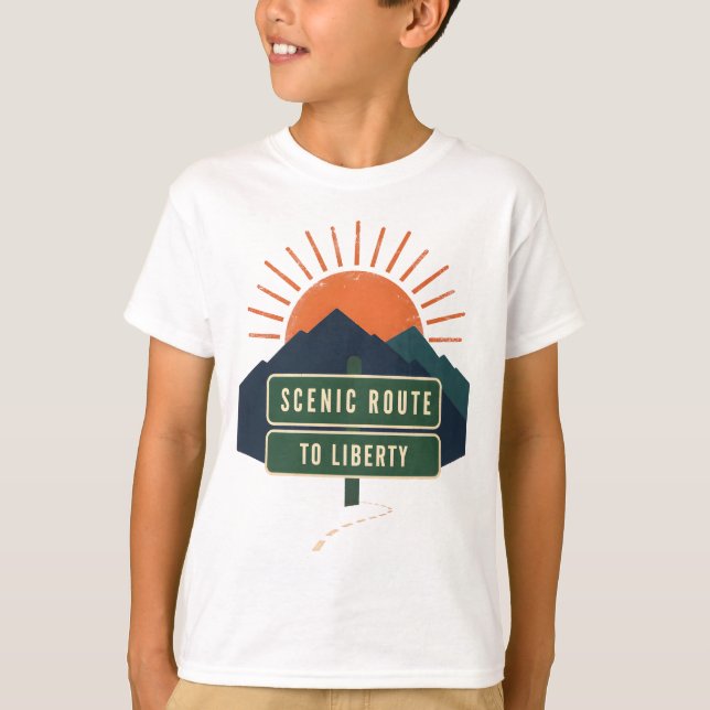 Camisetas Caminho Cênico para a Liberdade (Frente)