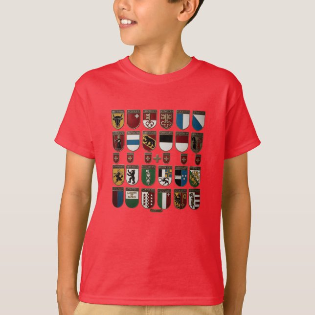 Camisetas Cantões Suíços Gráficos (Frente)