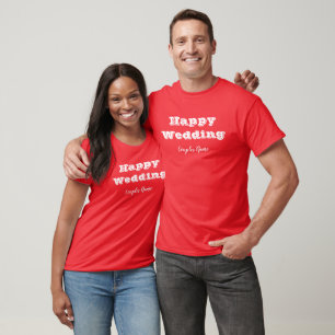 Camisetas Casamento Casais Cor Vermelha Tamanho 2X