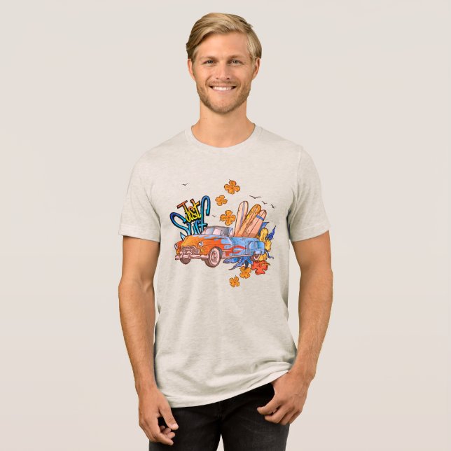 Camisetas Casuais Just Surf (Frente Completa)